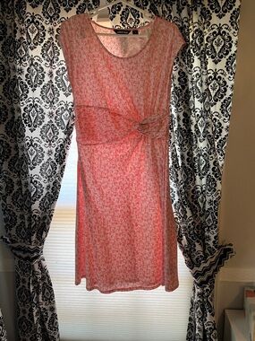 Lands' End Pink Twist-Front Sundress